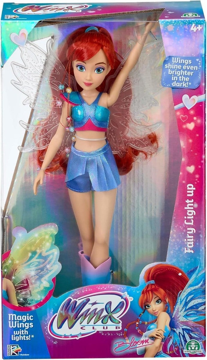 Winx Fairy Light Up Wings Doll – Bloom with Sparkling Outfit & Glowing Wings – 27cm Fashion Doll with Poseable Limbs – Interactive Light-Up Wings for Magical Play – Official Winx Club Toy – Ages 4+
