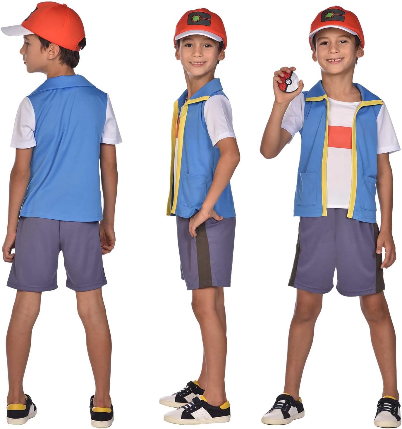 amscan offiziell lizenziertes Ash Pokémon Kinder Jungen Karneval Halloween Fasching Kostüm 6-8 Jahre