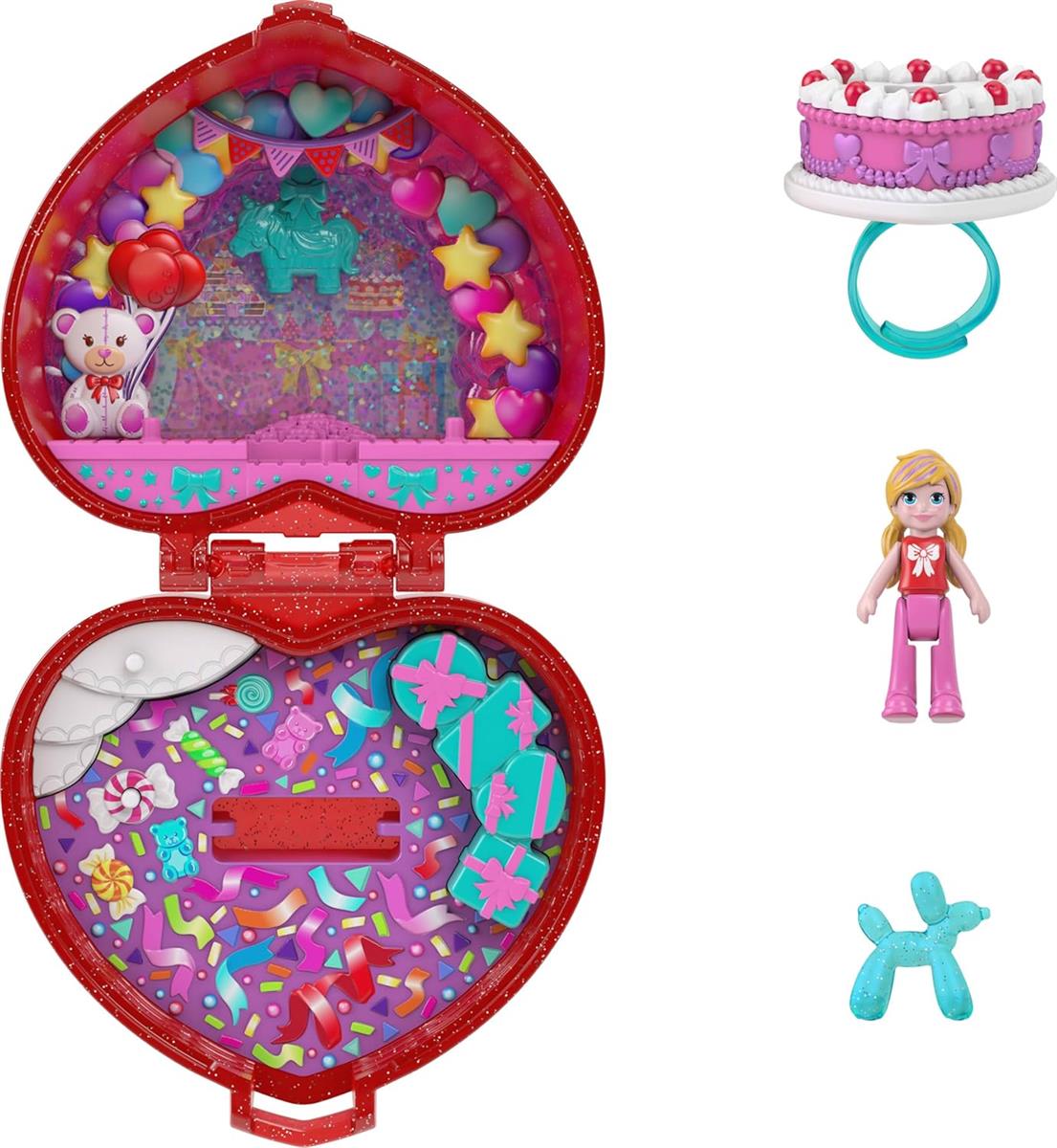Polly Pocket Schatullen-Spielset Schmuckkästchen mit Puppe 4+ JGK21