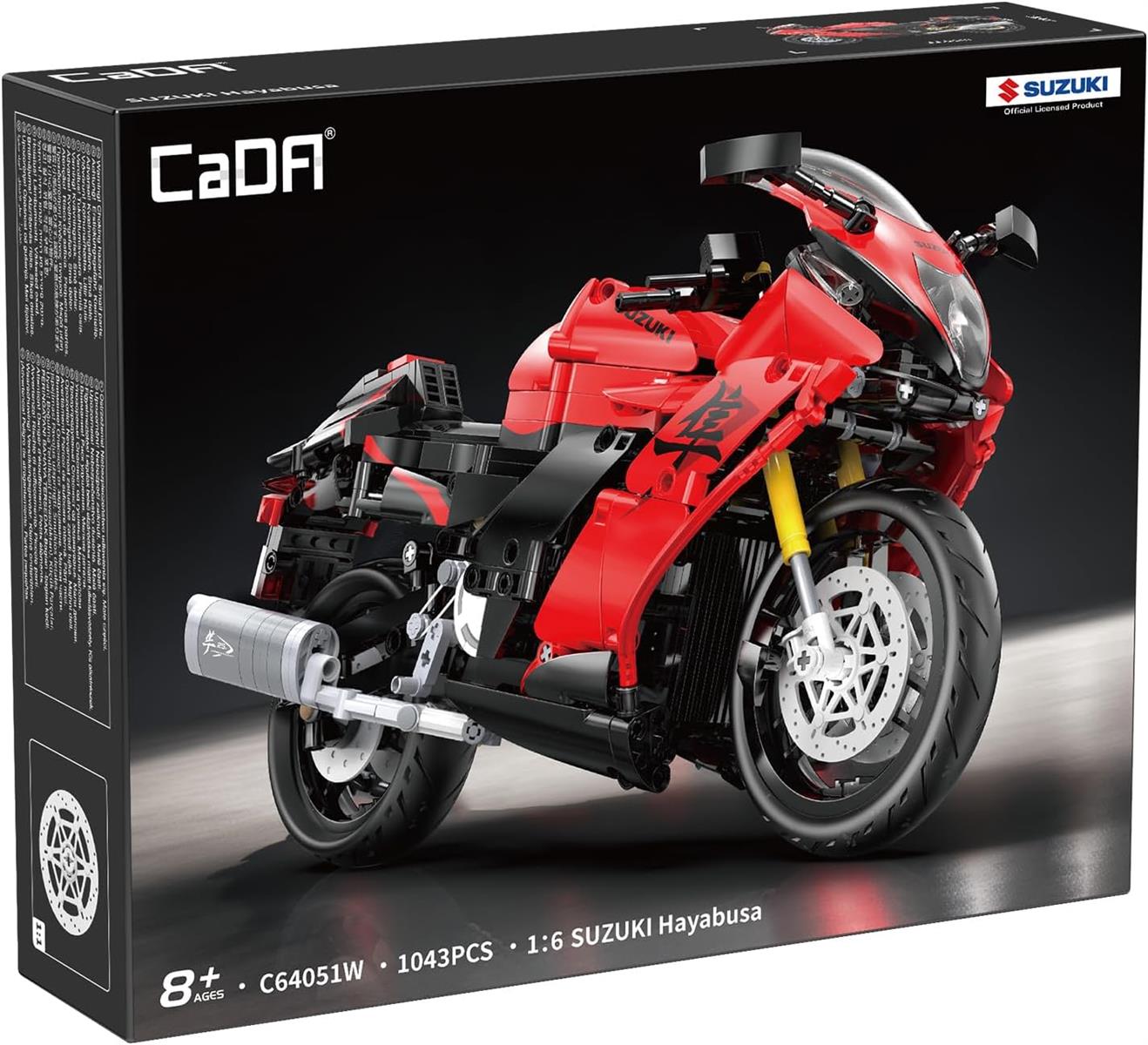 CADA Suzuki Hayabusa – 1043 Teile – Motorrad im Maßstab 1:6 – (DeQuBe 927DE64051)