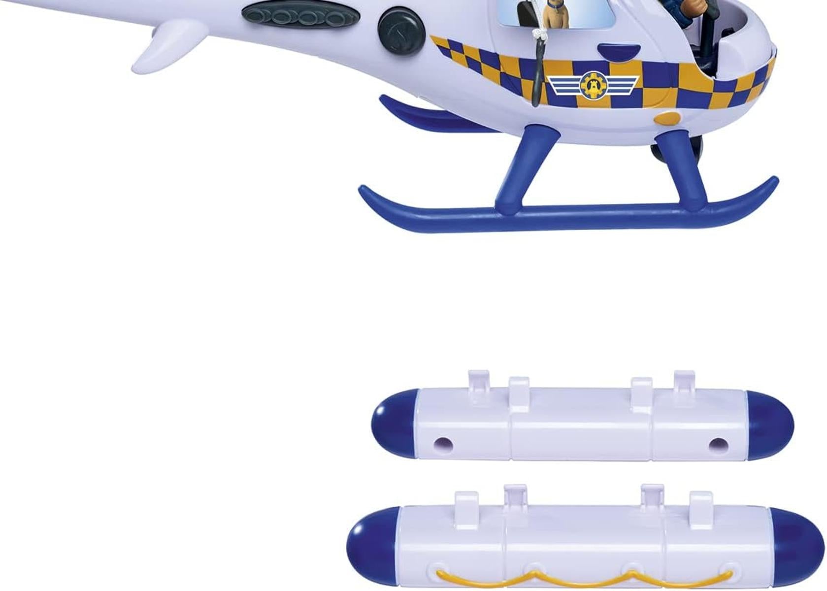 Simba - Feuerwehrmann Sam – Hubschrauber Polizei – Funktionen Sound und Licht – Figuren Rosa + Radar – Batterien enthalten – ab 3 Jahren – 109252537038