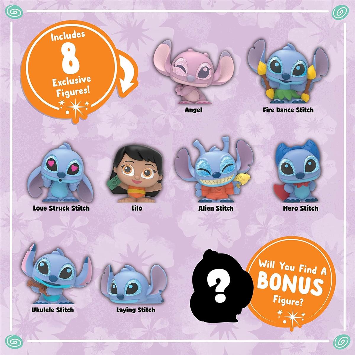 Just Play Disney Doorables Disney Stitch Sammeledition, 8 Exklusive Figuren, Disneyfans, Kinderspielzeug ab 5 Jahren