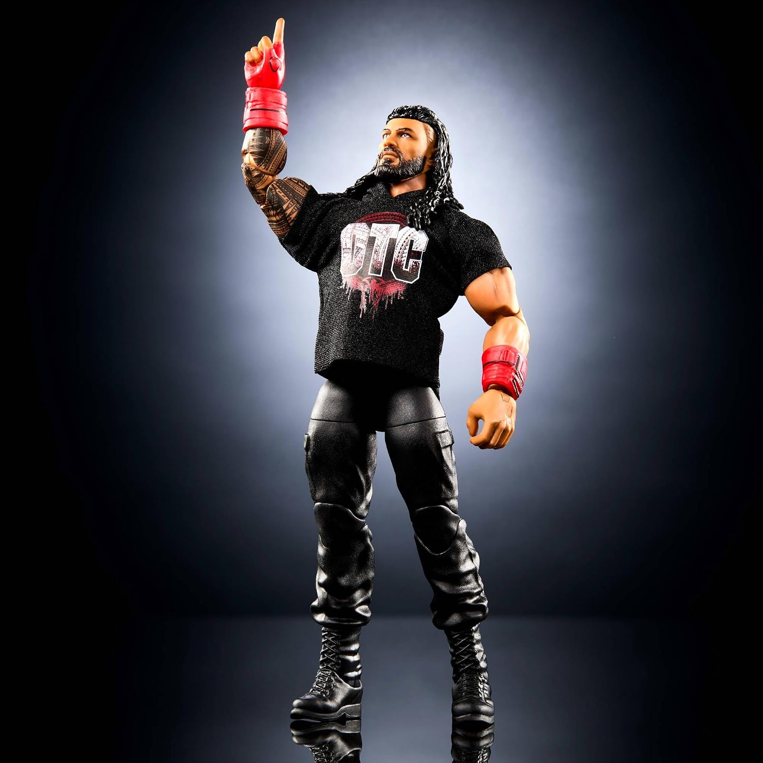 Mattel WWE Elite Actionfigur und Zubehör, Serie #120, ca. 15 cm große Sammelfigur Roman Reigns mit 25 Bewegungspunkten und austauschbaren Händen, JCJ30,