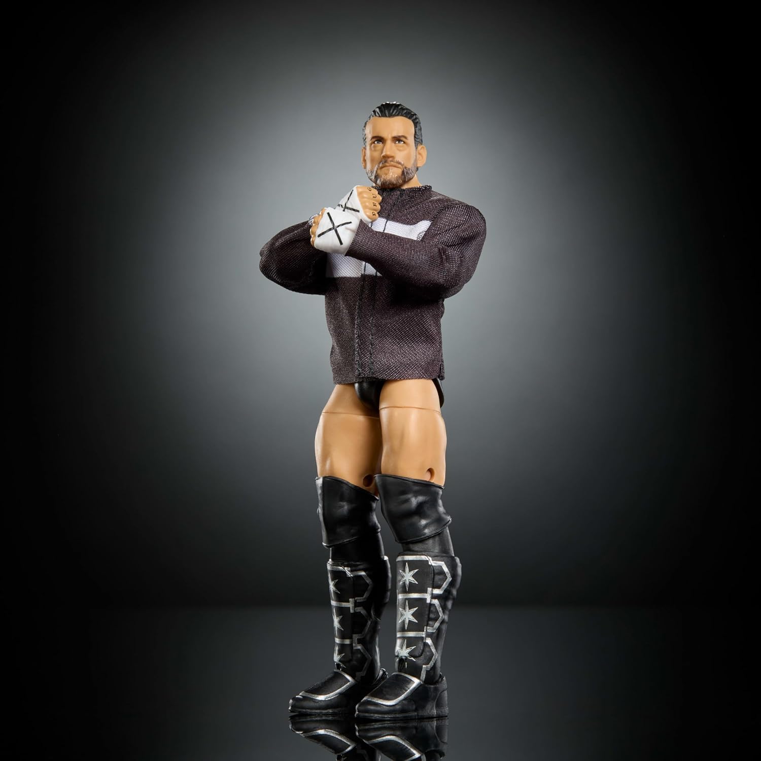 Mattel WWE Elite Actionfigur und Zubehör, Serie #124 Set, ca. 15 cm große Sammelfigur cm Punk mit 25 Bewegungspunkten und austauschbaren Händen, JHT70