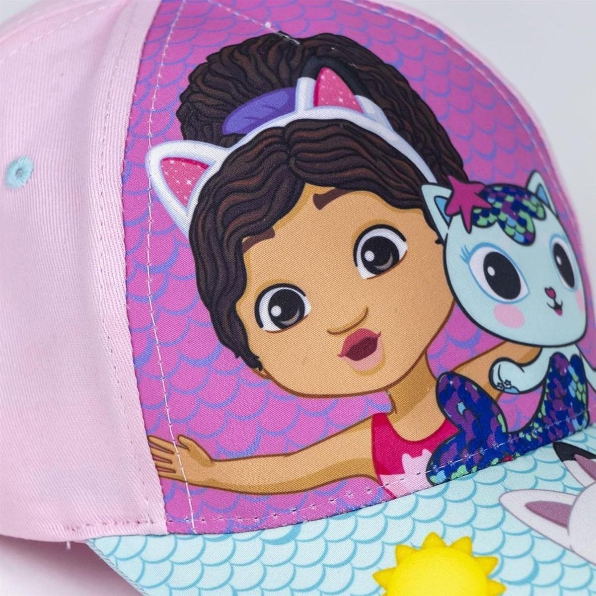 CERDÁ LIFE'S LITTLE MOMENTS Mädchen Gabby's Dollhouse Kindermütze mit Visier, Türkis Cap, One Size
