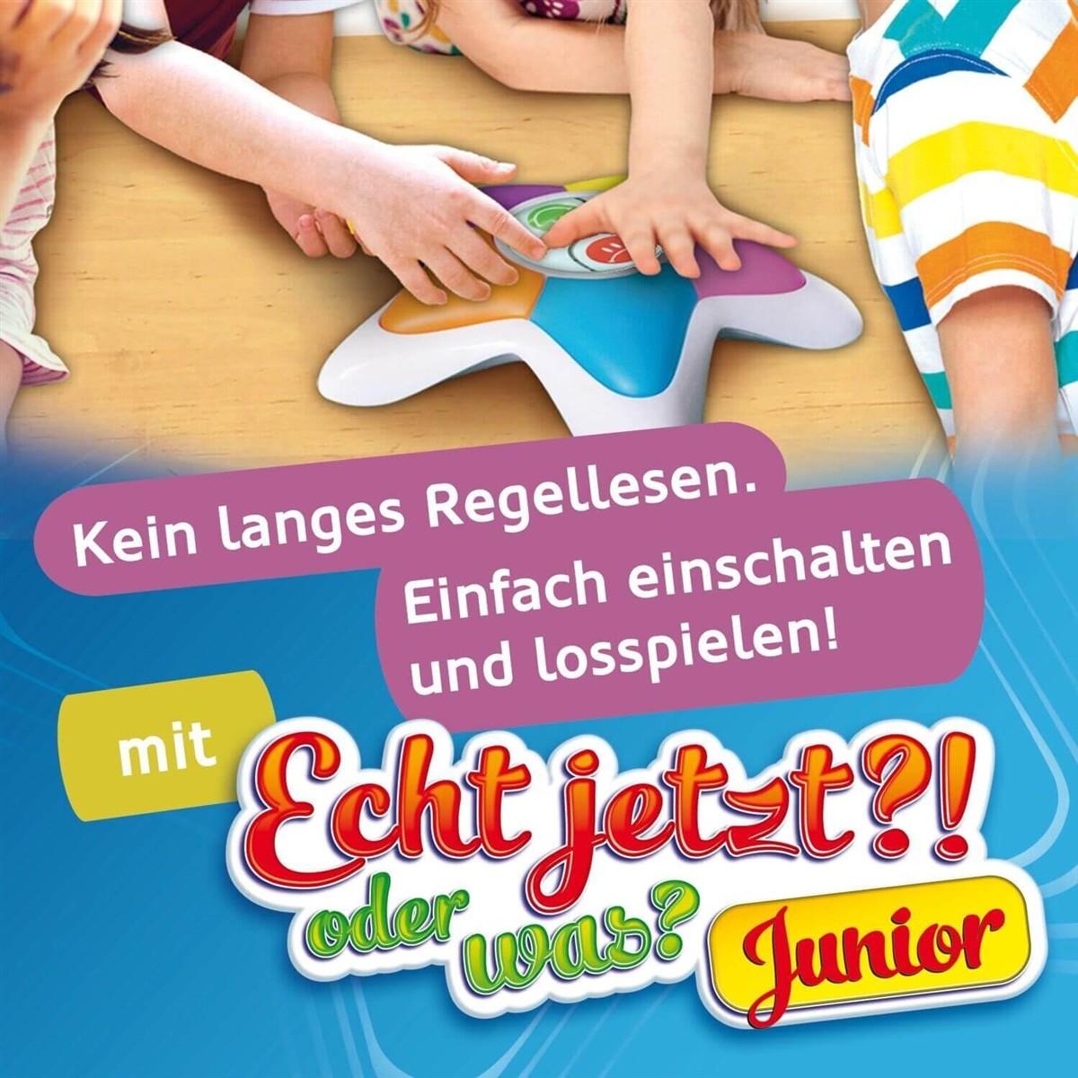 Megableu | Echt jetzt oder was? Junior | IQ Quiz für Kinder | lustiges Familienspiel mit 1000 Fragen | Partyspiele für Kinder | Denkspiel & Gesellschaftsspiele | Für 2 bis 5 Spieler ab 5 Jahren