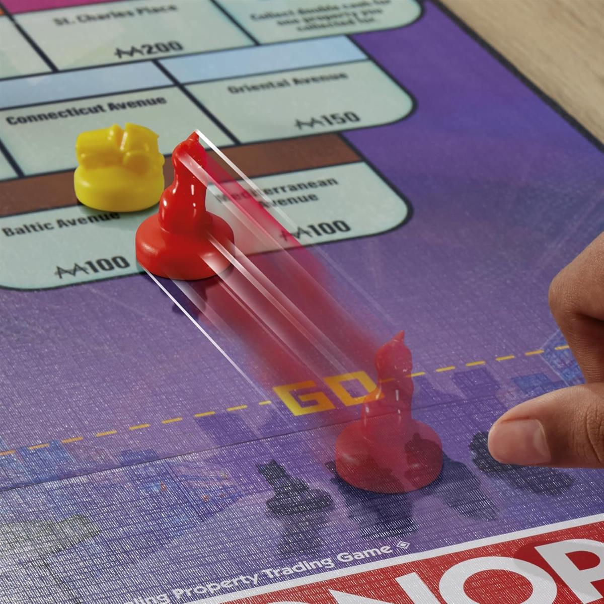 Monopoly Knockout, die extra Harte Version des klassischen Spiels, schnelles Spiel auf dem Shuffleboard für bis zu 8 Spieler, für die ganze Familie