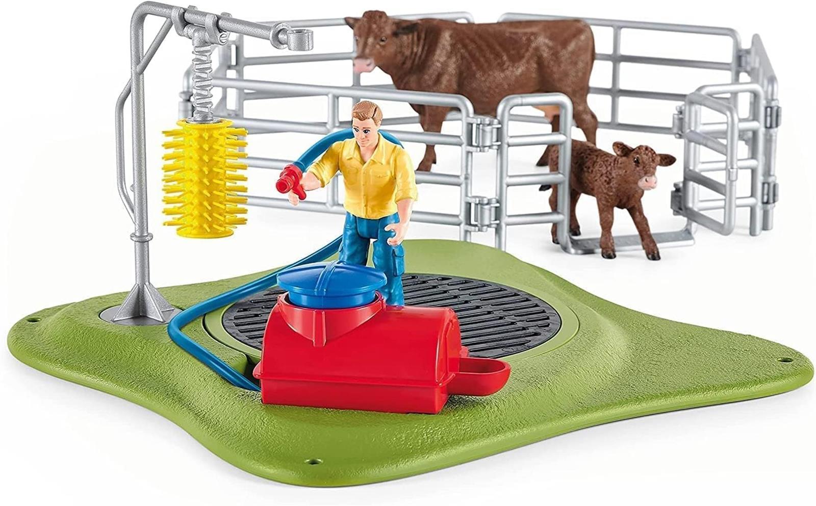 SCHLEICH 42529 Spielset Kuh Waschstation