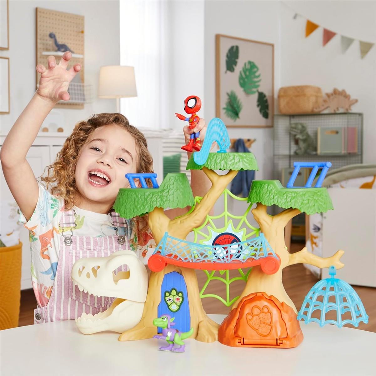 Hasbro Marvel Spidey und Seine Super-Freunde Dino-Baumhaus Superhelden-Spielset
