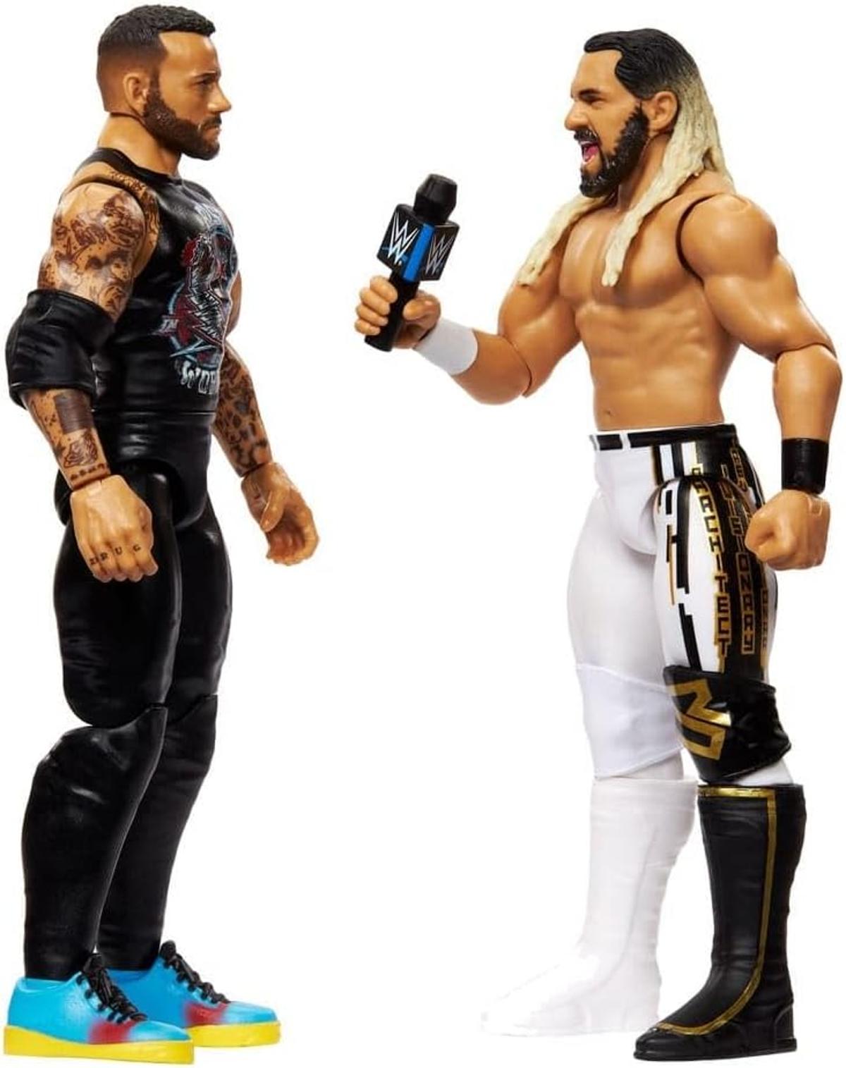 WWE CM Punk V Seth Freakin Rollins Mattel Main Event Showdown 2 Pack Series 23 Wrestling Action Figure Toy 2025