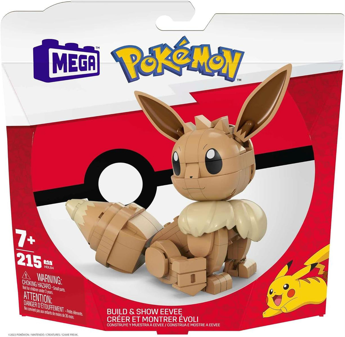 MEGA HDL84 - Mega Construx Evoli Pokémon Baukasten, Konstruktionsspielzeug für Kinder, Spielzeug ab 7 Jahren