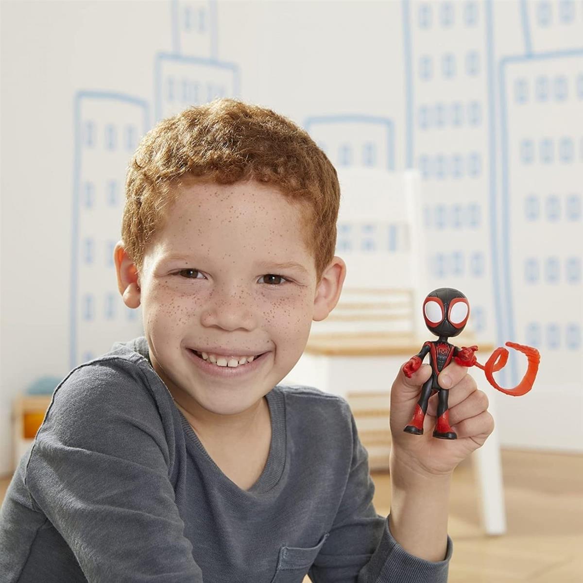 SPIDEY AND HIS AMAZING FRIENDS Marvel Miles Morales Figur 10 cm Action-Figur +1 Accessoire ab 3 Jahren