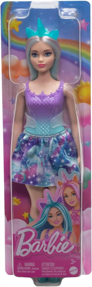 Barbie Einhorn Puppen mit bunten Fantasiehaaren, Outfits mit Farbverlauf und Fantasy-Accessoires rund um das Thema Einhorn, HRR15