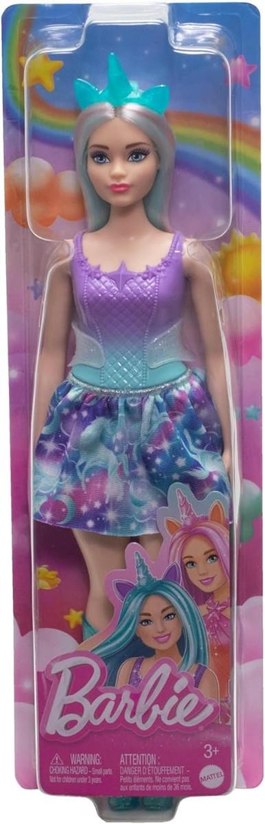 Barbie Einhorn Puppen mit bunten Fantasiehaaren, Outfits mit Farbverlauf und Fantasy-Accessoires rund um das Thema Einhorn, HRR15