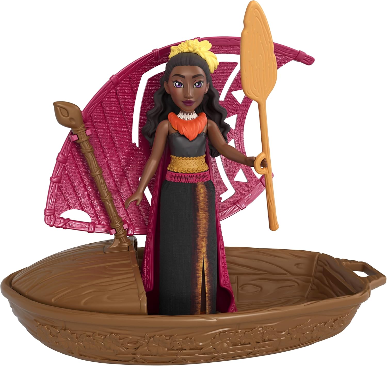 Mattel Disney Vaiana 2 Wunder der Seefahrt, Spielzeugset mit kleiner Überraschungspuppe, Kanu und Zubehör, inspiriert vom Film (Stile können variieren), JBT68