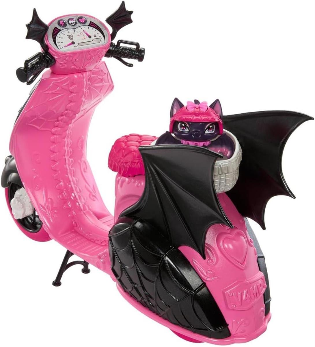 Monster High Draculaura und Sein Monster Scooter hig