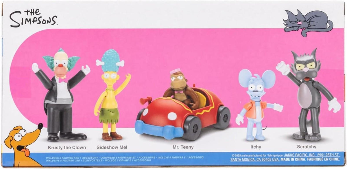 Die Simpsons 6 cm Figuren Multipack „Krusty, der Clown“, bewegliche Gliedmaßen, zum Sammeln, für Kinder ab 4 Jahren