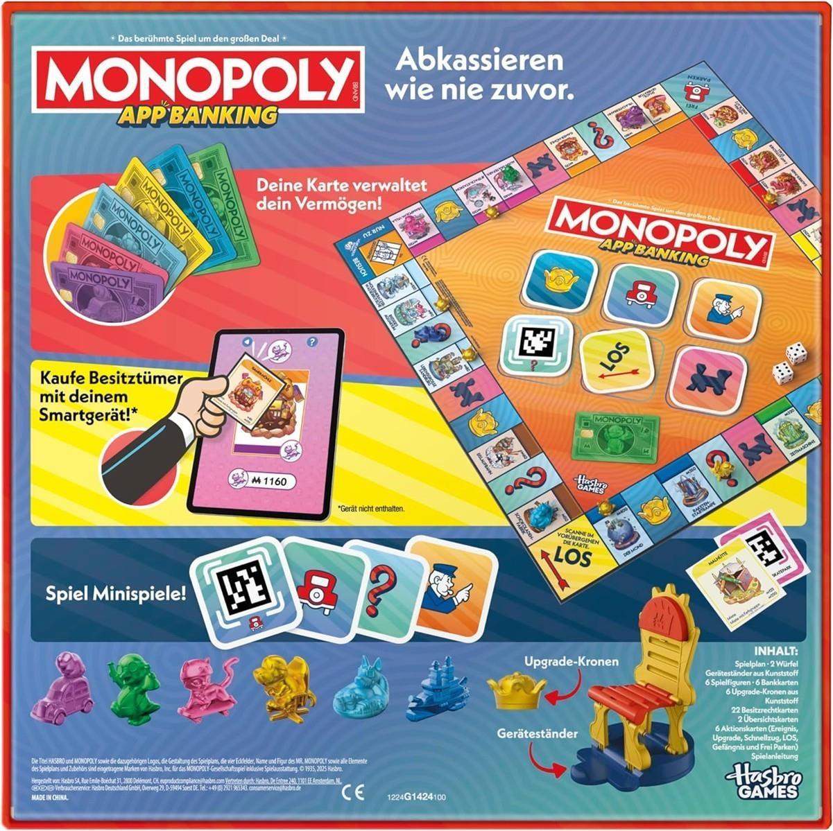 Monopoly App Banking Brettspiel - Deutsche Fassung, Moderne Version des Klassikers, elektronisches Spiel für Kinder ab 8 Jahren, für 2 bis 6 Spieler