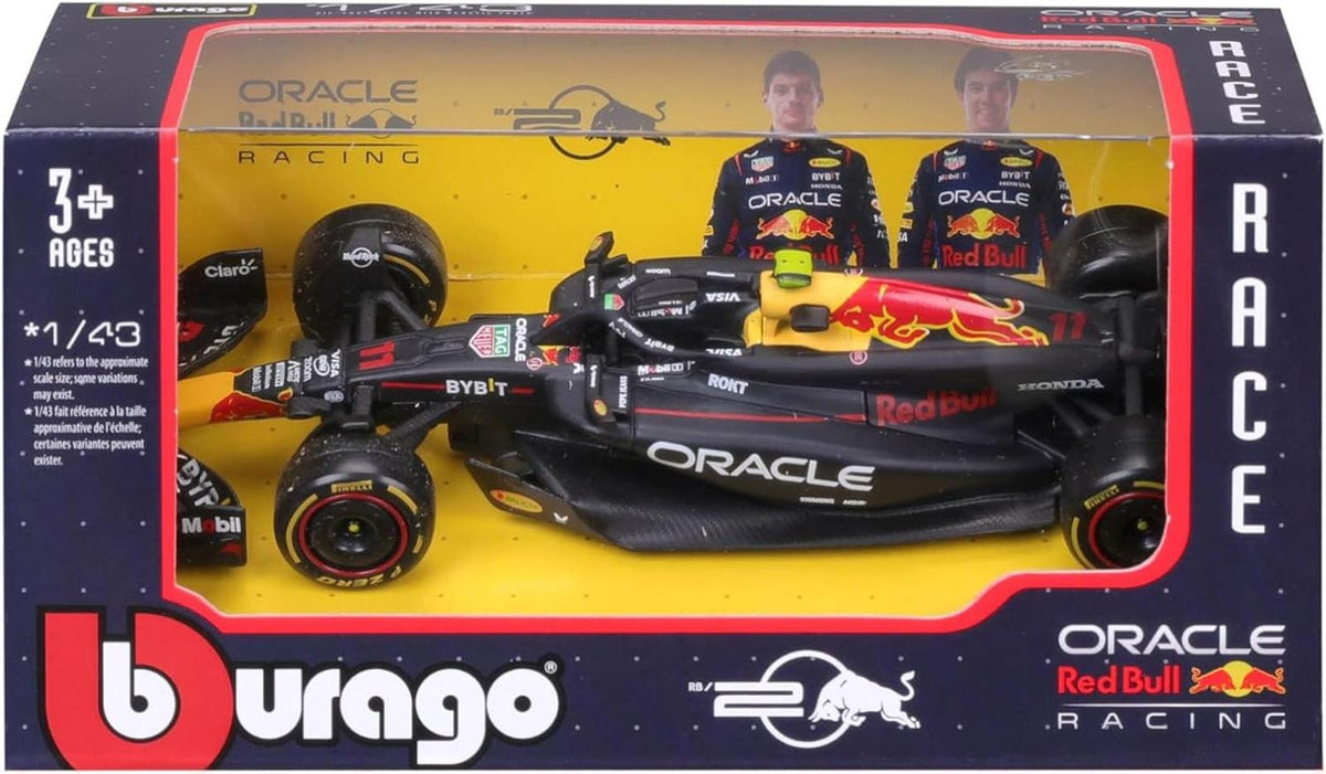 Bburago - Red Bull Racing RB20 Max Verstappen #1 2024 - Realistisches Modellauto im Maßstab 1:43, gefahren von Max Verstappen, offizielle Red Bull-Lizenz, empfohlenes Alter 3+ Jahre