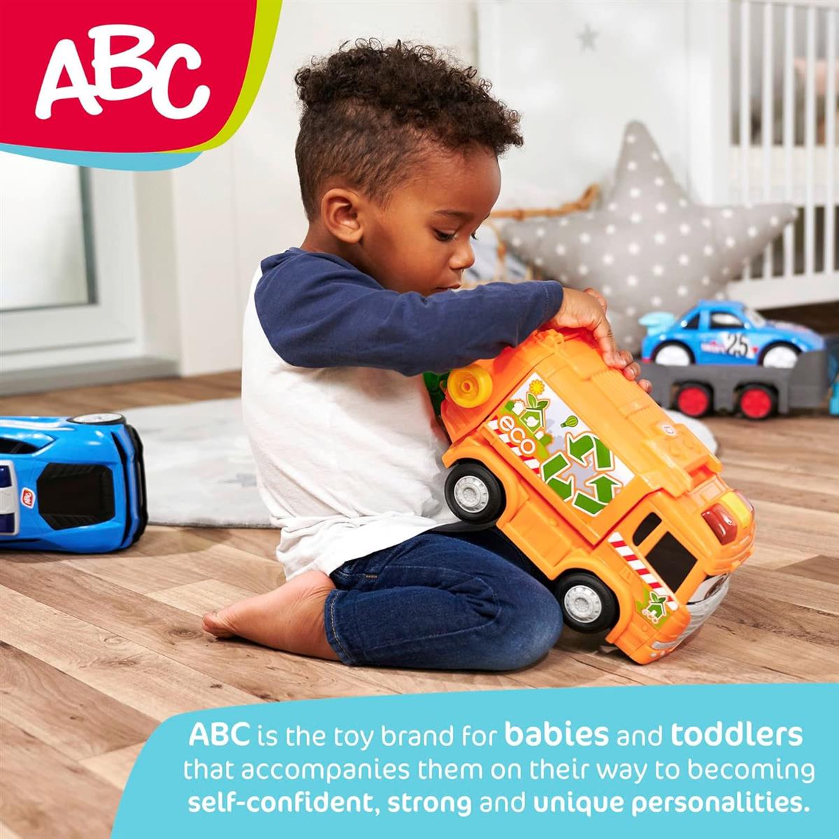 Dickie Toys ABC - Freddy Fruit - Fendt Spielzeugtraktor mit Anhänger und Rasselfrüchten, abnehmbare Box, mit Licht- und Sound, für Kleinkinder und Babys ab 12 Monaten