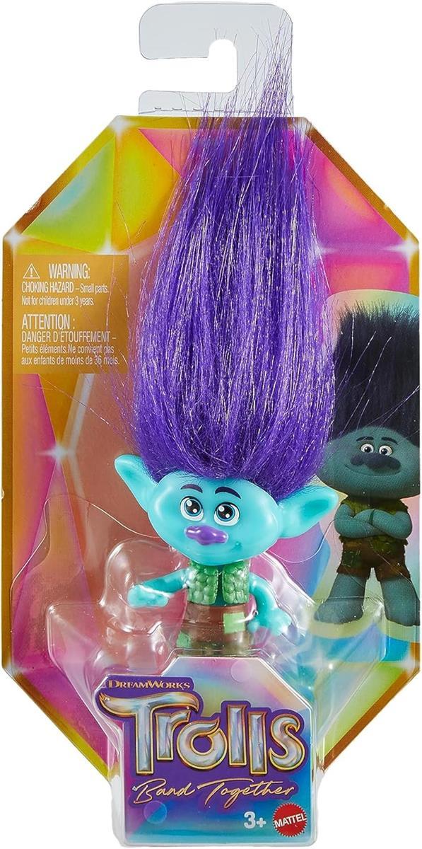 Mattel DREAMWORKS TROLLS Gemeinsam Stark – Königin Poppy, Viva, Branch, Guy Diamond mit Tiny Diamond, Plüschhaar, Mode zum Ausziehen, 5 bewegliche Gelenke, für Kinder ab 3 Jahren, HNF08
