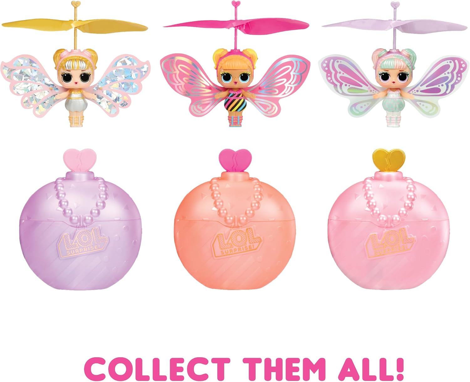 L.O.L. Surprise! Magic Flyers - Flutter Star - Handgesteuerte fliegende Puppe - Sammlerpuppe mit Touch-Flasche zum Auspacken - Ideal für Mädchen ab 6 Jahren