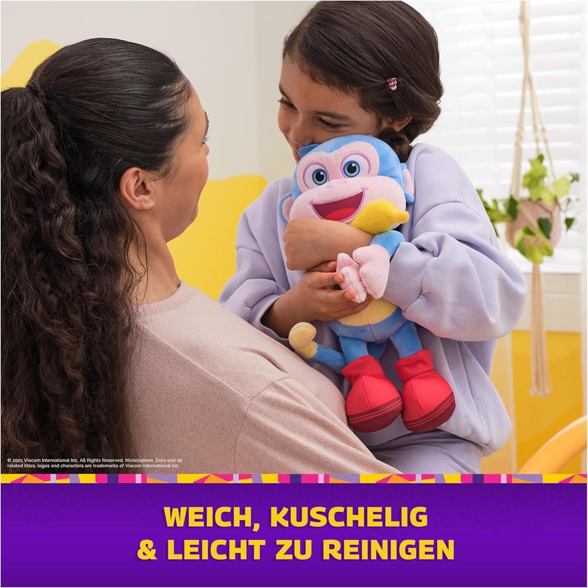 Dora Bananenfreund Boots - ca. 30 cm große, interaktive Plüschfigur zur beliebten TV-Serie mit 2 Liedern und 9 Sätzen, für fantasievolles Spielen, für Kinder ab 3 Jahren