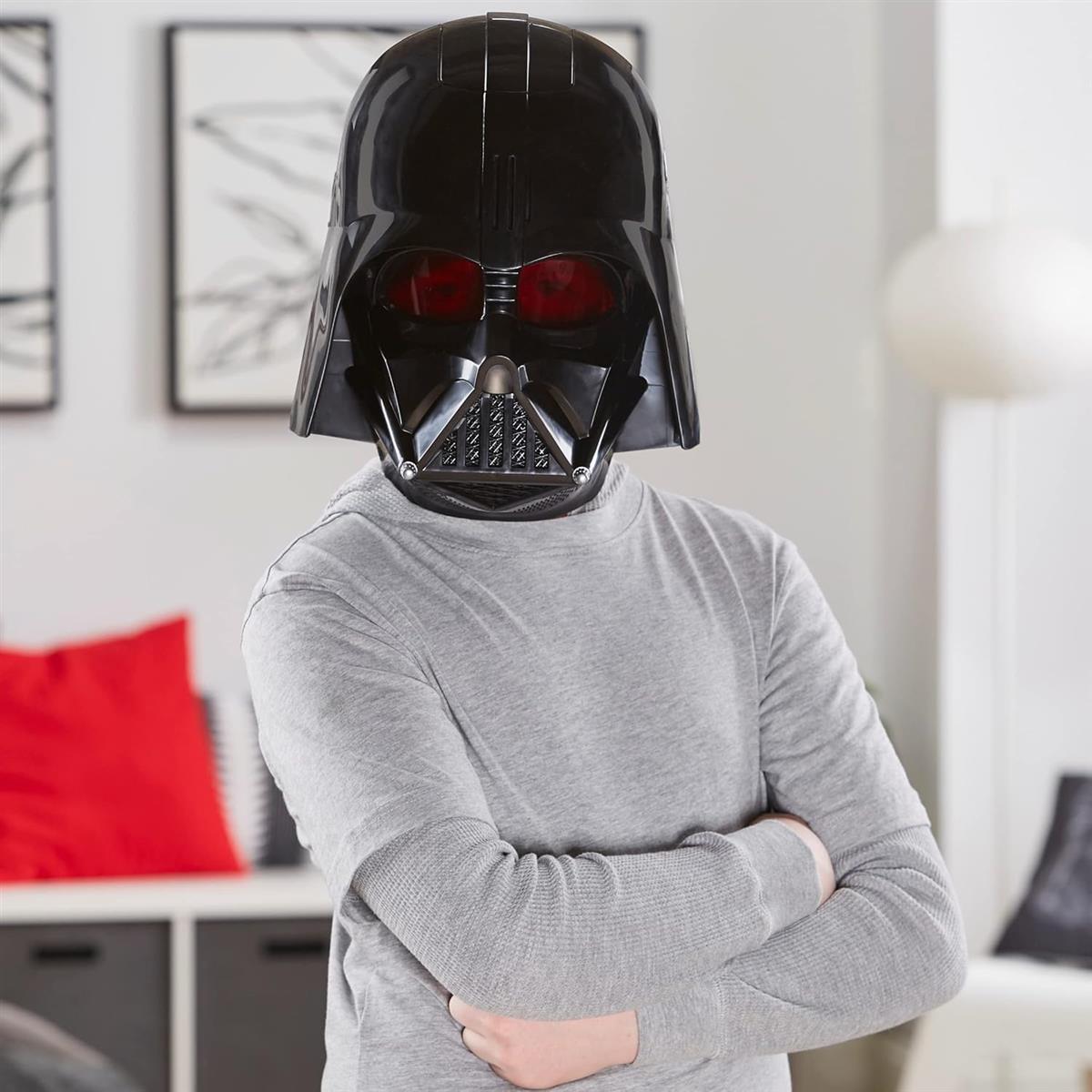 Star Wars Darth Vader Elektronische Maske mit Stimmverzerrer, Spielzeug für Kids ab 5 für Rollenspiele mit Soundeffekten