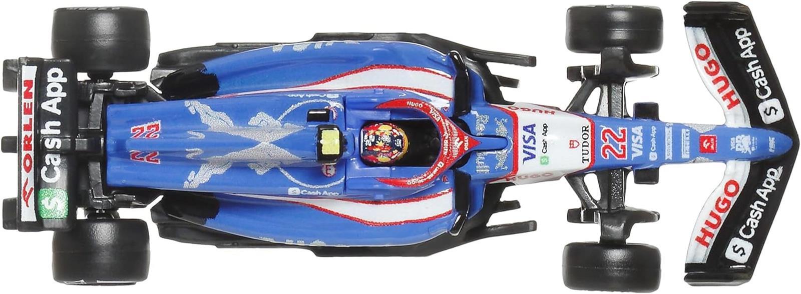 Hot Wheels VISA RB Formula 1 VCARB 01 TEAM 2024 Formel 1 Modellauto - Yuki Tsunoda 22 - Die Cast Maßstab 1:64 - Länge 8 cm - JBM14