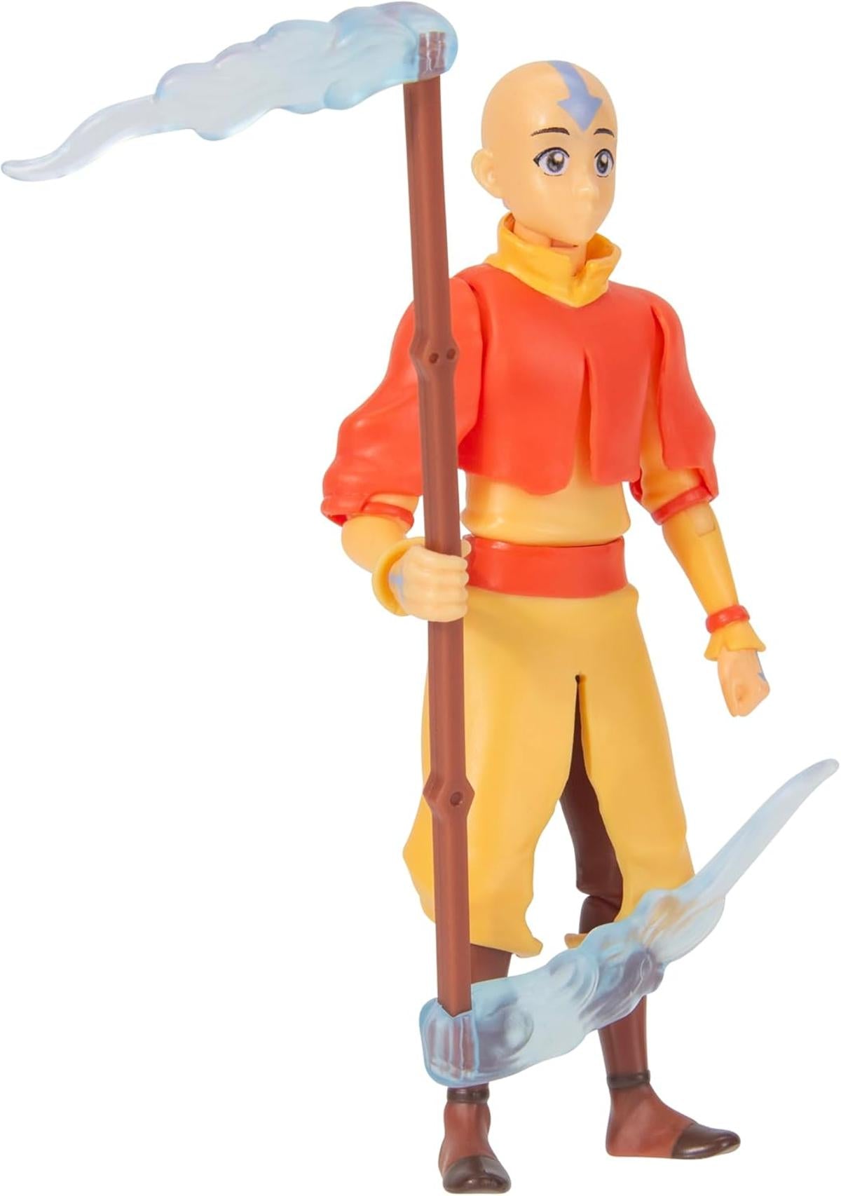 Avatar: The Last Airbender Aang (Book One) – 11,4 cm große Figur mit Staff, Lufteffekten und Battle Action