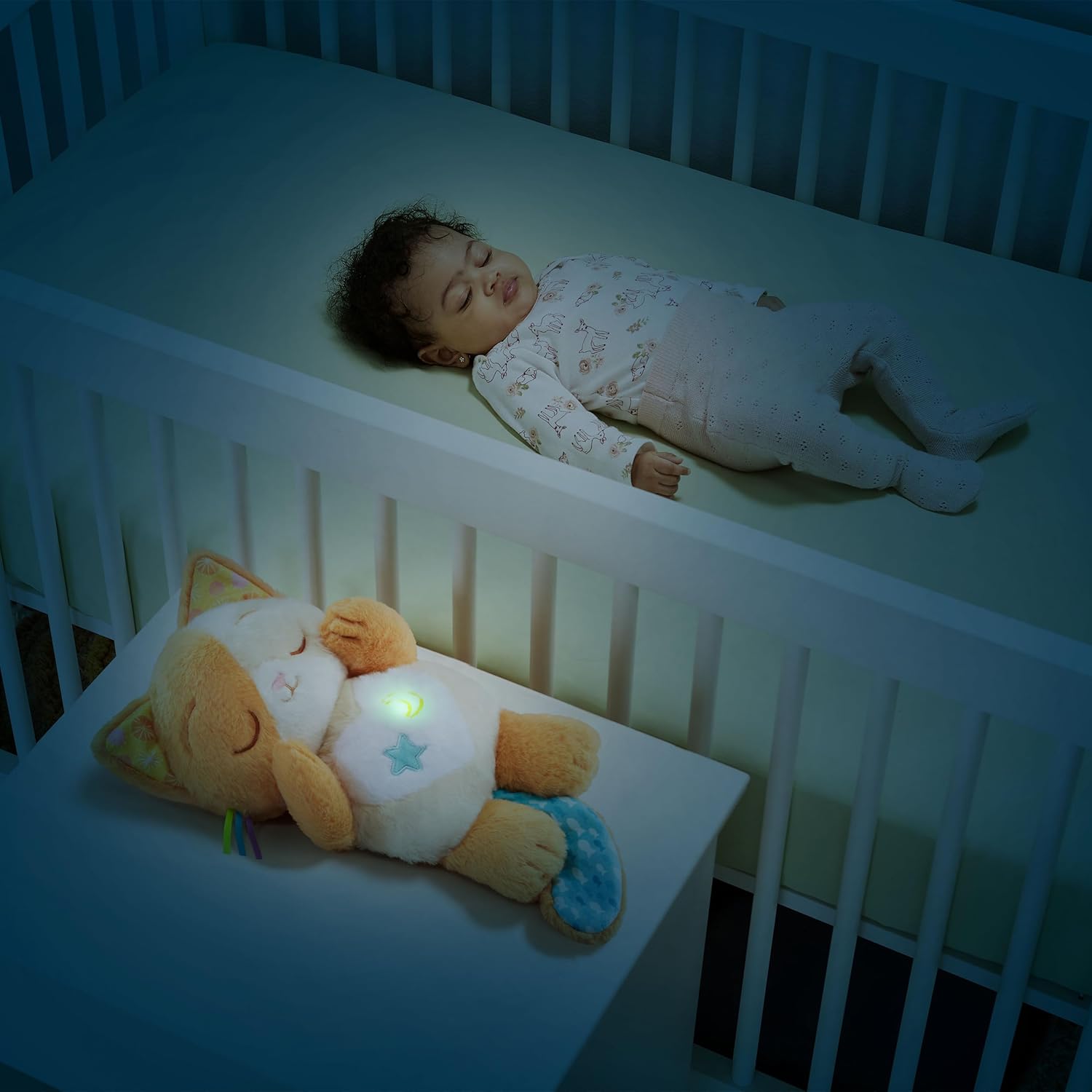 VTech Baby Schlummer-Kätzchen – Niedliches Kuscheltier als Beruhigungshilfe – Mit sanften Bewegungen, Schlafliedern, Melodien und Naturgeräuschen – Für Kinder von 0-36 Monaten