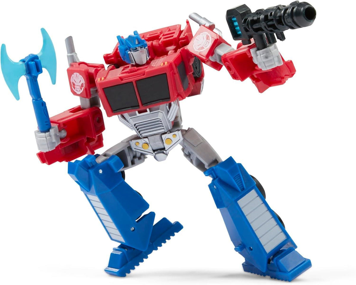 Transformers Spielzeug EarthSpark Deluxe-Klasse Optimus Prime Action-Figur (12,5 cm), Roboterspielzeug für Kinder ab 6