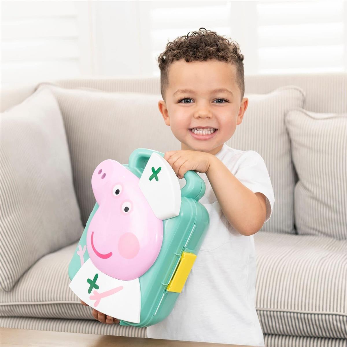 Peppa Wutz Arztkoffer Kinder | Tragekoffer, Enthält Stethoskop, Thermometer, Otoskop, Spritze & Mehr | Arztkoffer Kinder ab 3 Jahre