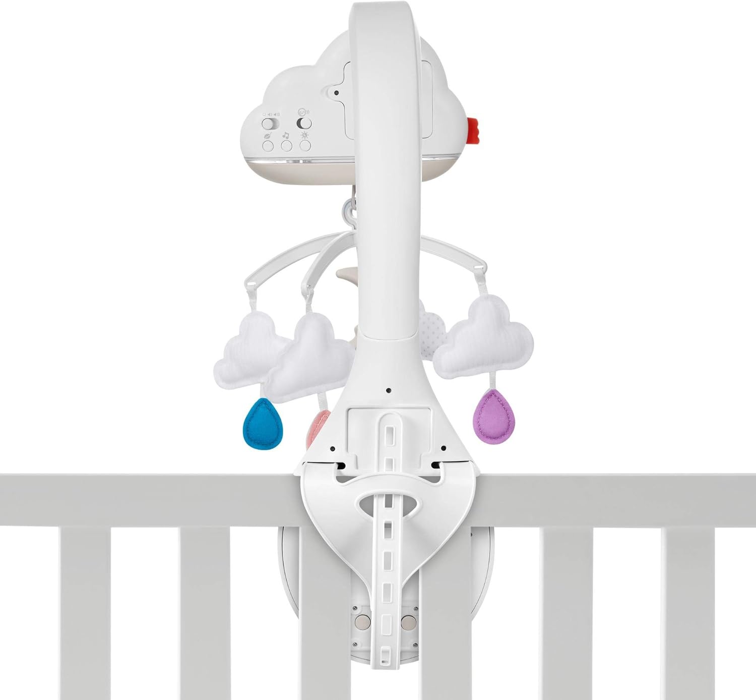 Fisher-Price, GRP99 Traumhaftes WolkenMobile und Spieluhr mit Geräuschsensor zur automatischen Aktivierung für Babys und Kleinkinder, bunt