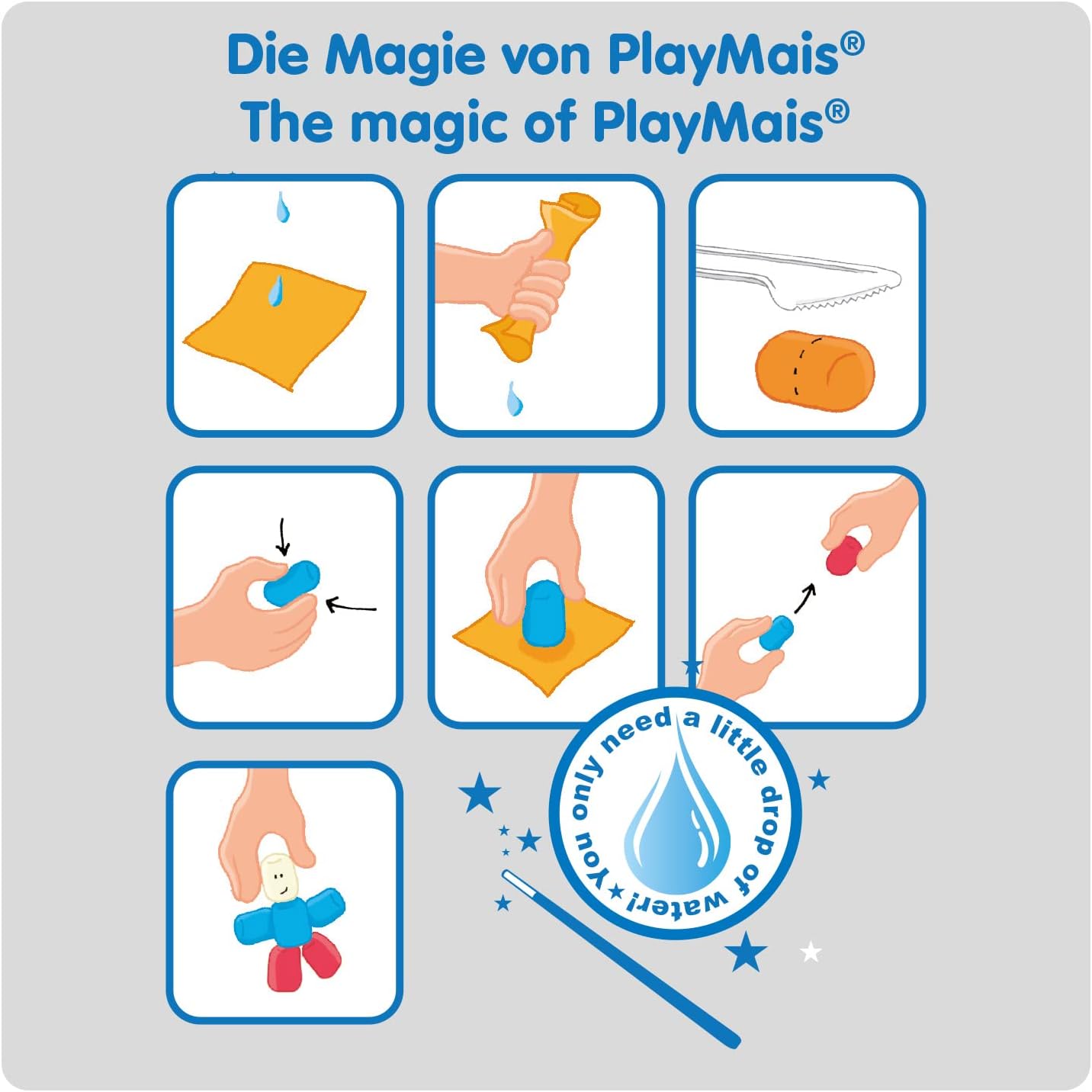 Playmais BASIC Large Bastel-Set für Kinder ab 3 Jahren | Über 700 Stück zum Basteln | Natürliches Spielzeug | Fördert Kreativität & Motorik | Geschenk für Mädchen & Jungen | Made in Germany