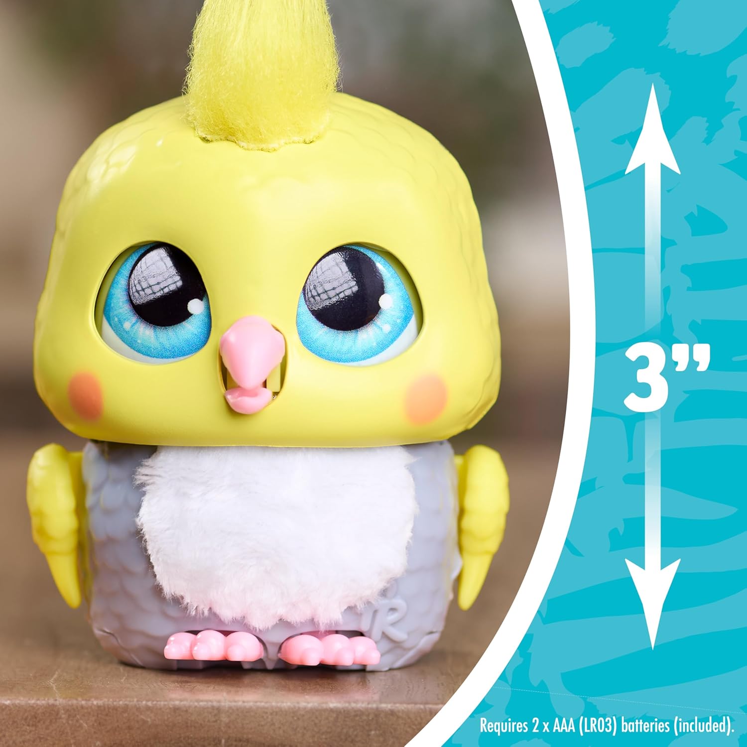 Just Play furReal Handfuls – Chirps, der Kakadu, 8,9 cm großes, interaktives Spielzeug für Jungen, Mädchen und Kinder ab 4 Jahren
