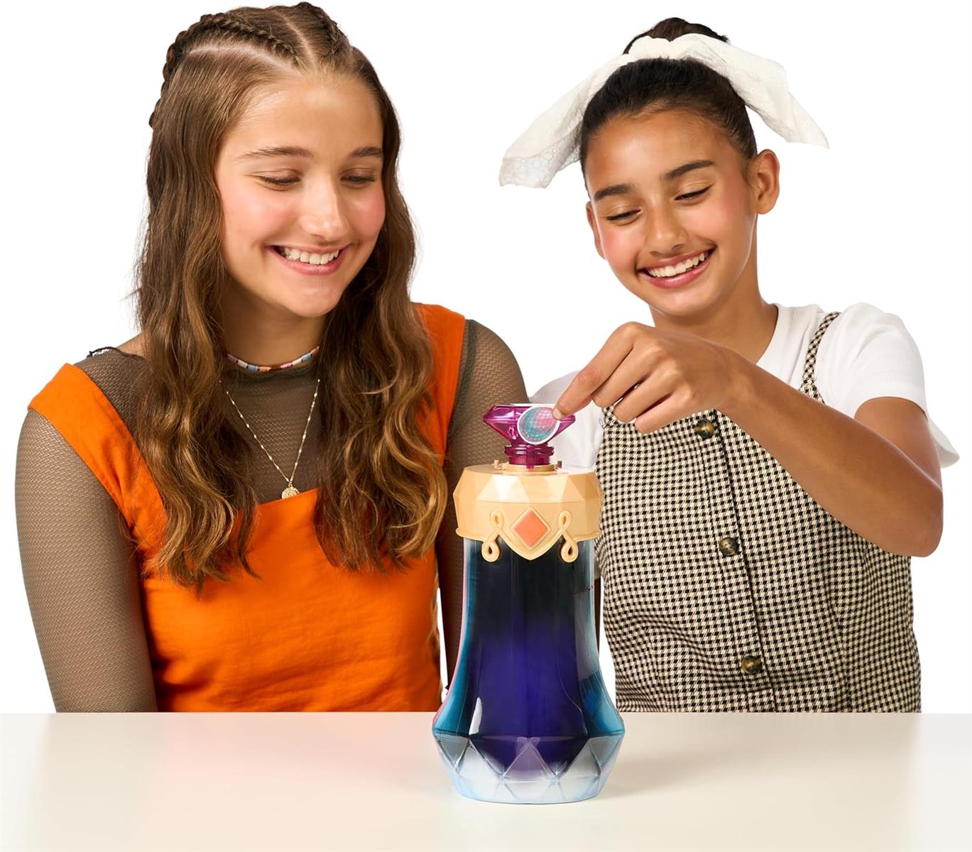 Magic Mixies Pixlings Puppe Amber im REH-Look: Magische Enthüllung der wunderschönen, detailreichen 16,5 cm großen Pixlings-Puppe in Einer Zaubertrank-Flasche
