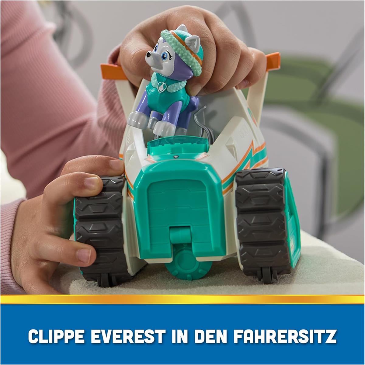Spin Master PAW Patrol – Schneemobil mit Everest-Figur, Snowboard und Henrietta-Figur (Deluxe Fahrzeug), Spielzeug für Kinder ab 3 Jahren