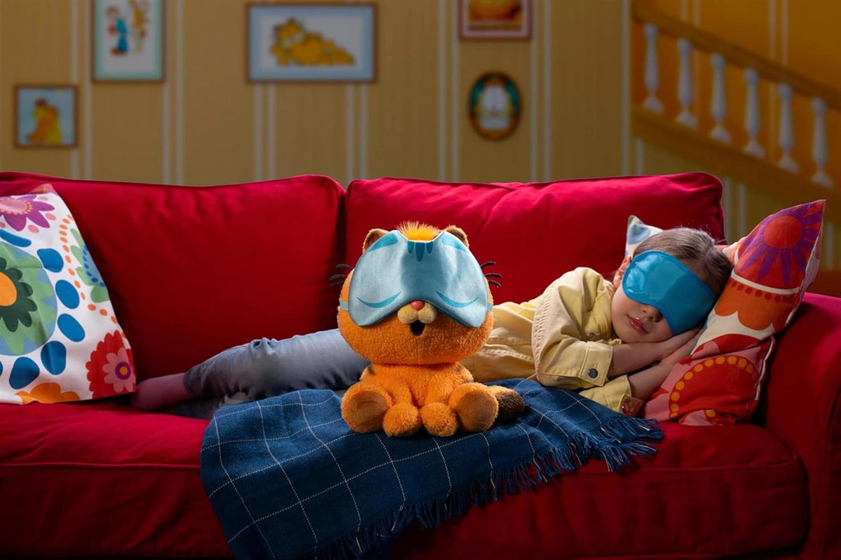 Animagic Baby Garfield, Interaktives Stofftier, Für Kinder ab 3 Jahren, Kuscheliger Garfield Kater, Lass ihn Essen und schlafen, Sensorische Erfahrung