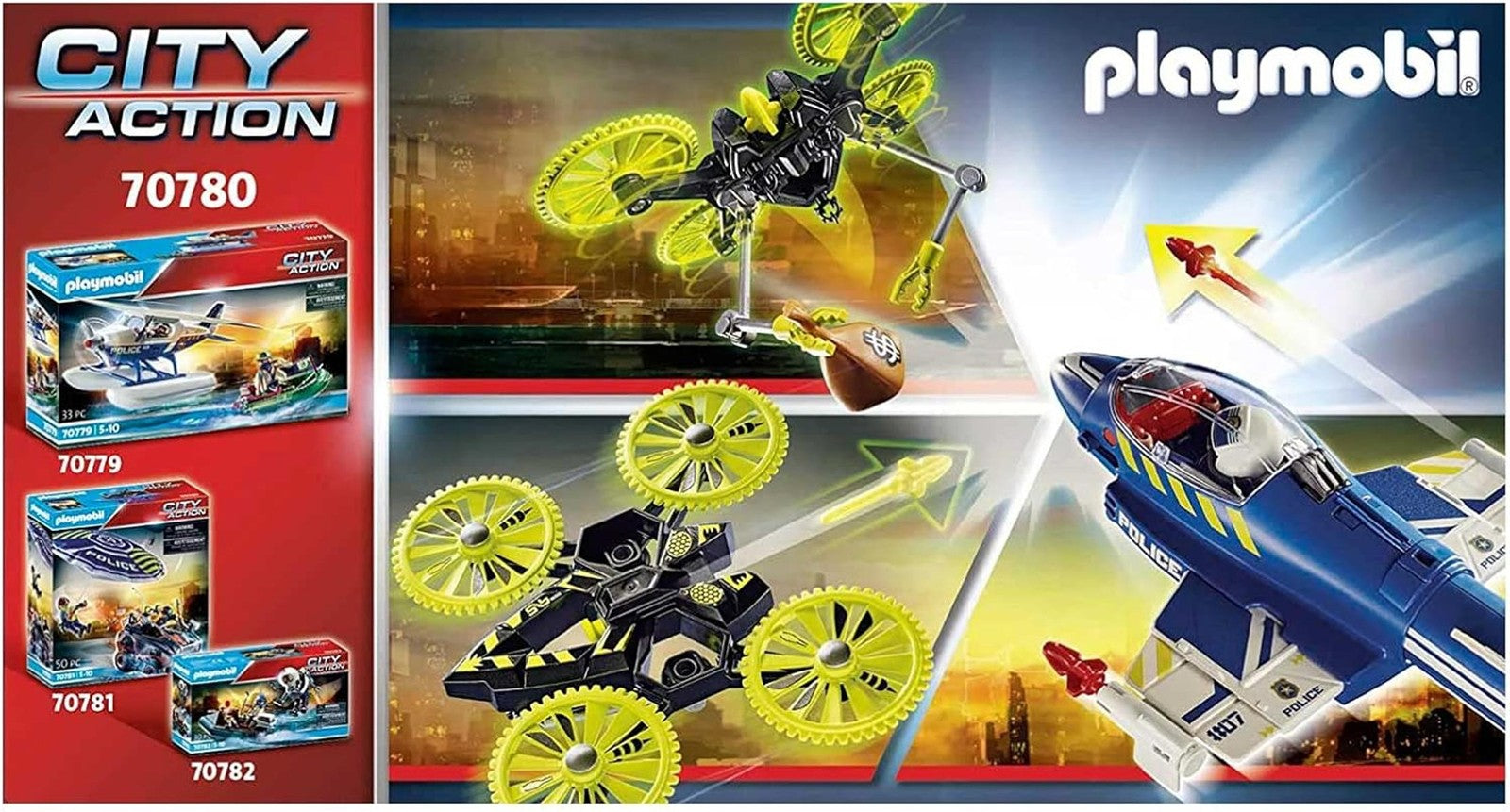 PLAYMOBIL City Action 70780 Polizei-Jet: Drohnen-Verfolgung