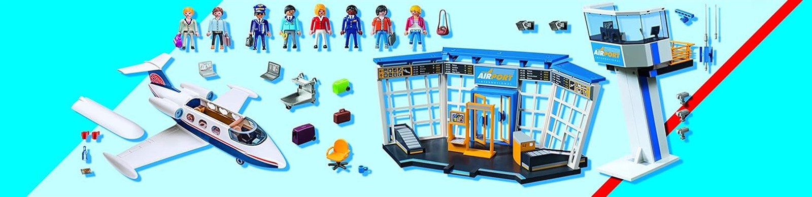 PLAYMOBIL City Action 71153 Flughafen mit Flugzeug und Tower