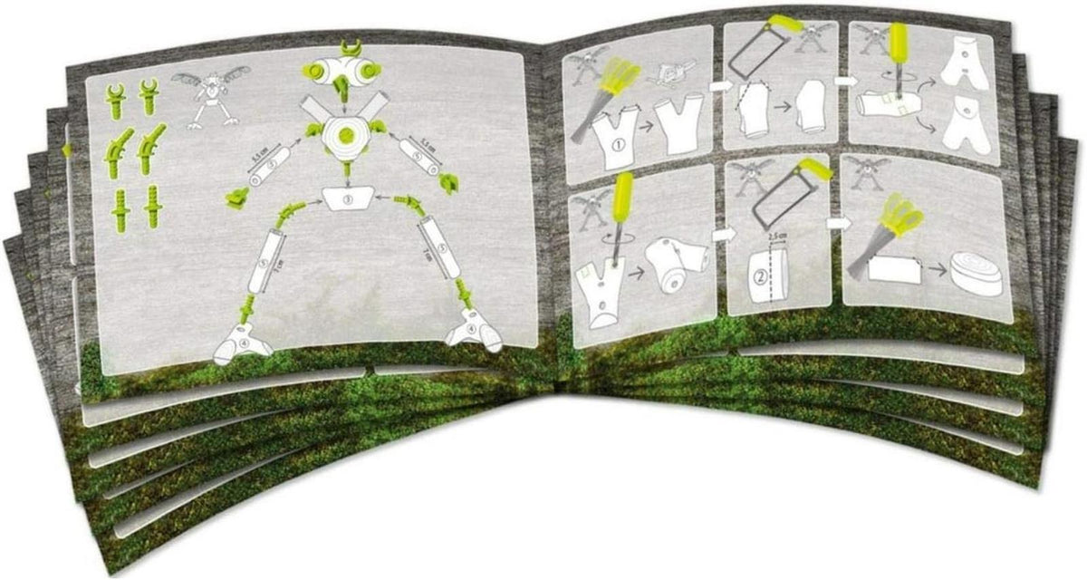 HABA 305343 - Terra Kids Connectors - Konstruktions-Set Figuren, Kinder-Bastelset für kreative Wesen, Verbinder aus Kunststoff für Holz und Kork, mit Handbohrer und Anleitung