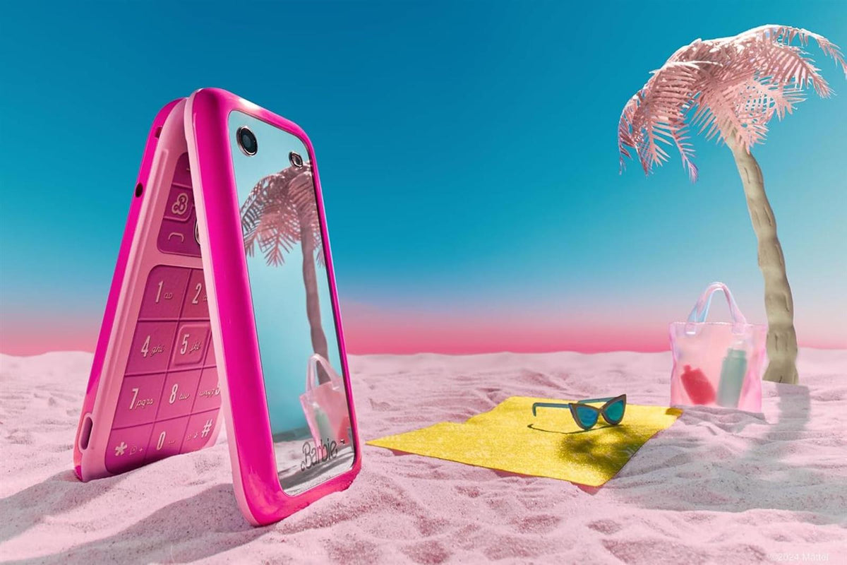 HMD kompatibel mit Barbie Phone Flip Klapphandy (2,8" Display, 0,3 MP Kamera, 64/128 MB, 1450 mAh, 4G) Power Pink