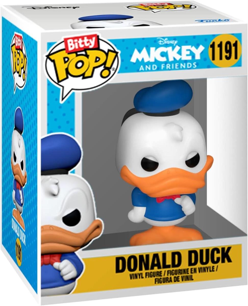 Funko Bitty Pop! Disney - Minnie Mouse (red Dress), Daisy Duck, Donald Duck und eine Überraschungs-Mini-Figur - 0.9 Inch (2.2 cm) Sammlerstück Stapelbares Display-Regal Inklusive - Geschenkidee