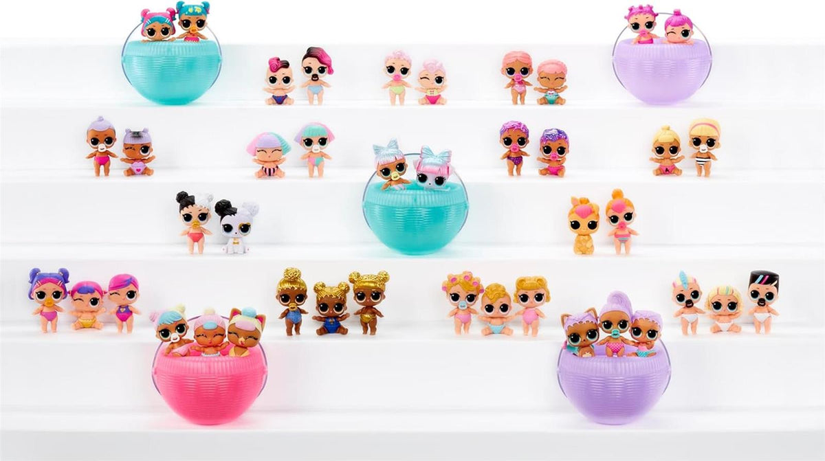 L.O.L. Surprise! Baby Bundle Surprise - Sammlerpuppen mit Baby-Thema - Zwillinge, Drillinge oder Haustiere Mit Einer Wasserüberraschung - 2 oder 3 Puppen Enthalten - Ideal für Mädchen ab 3 Jahren