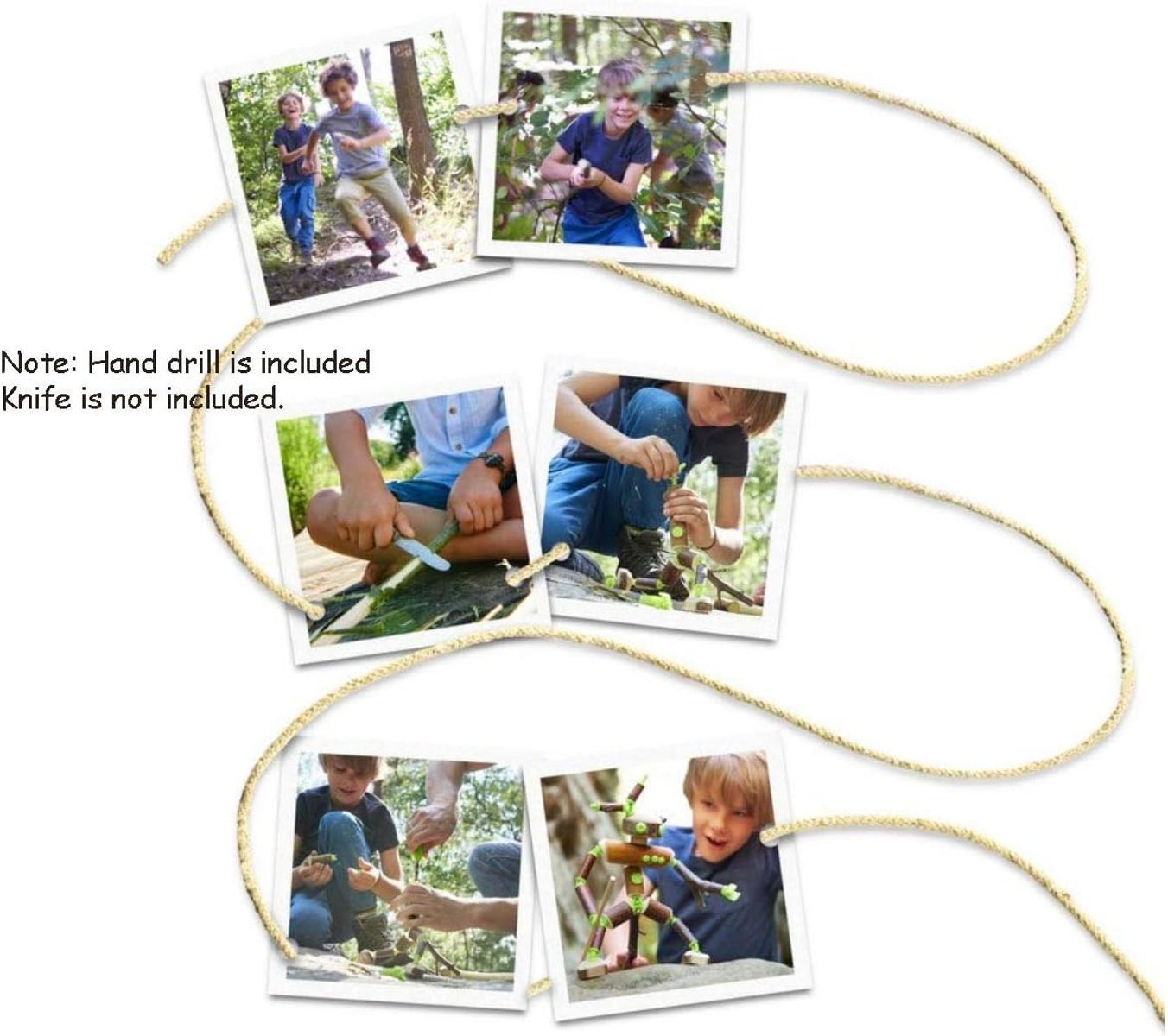 HABA 305343 - Terra Kids Connectors - Konstruktions-Set Figuren, Kinder-Bastelset für kreative Wesen, Verbinder aus Kunststoff für Holz und Kork, mit Handbohrer und Anleitung