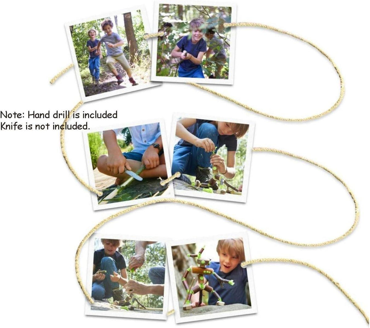 HABA 305343 - Terra Kids Connectors - Konstruktions-Set Figuren, Kinder-Bastelset für kreative Wesen, Verbinder aus Kunststoff für Holz und Kork, mit Handbohrer und Anleitung