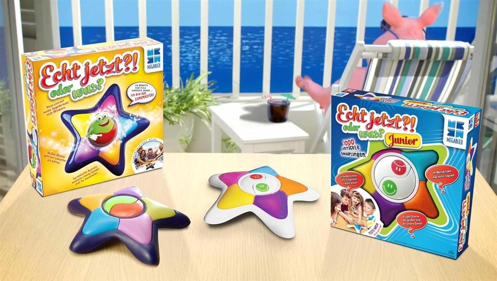 Megableu | Echt jetzt oder was? Junior | IQ Quiz für Kinder | lustiges Familienspiel mit 1000 Fragen | Partyspiele für Kinder | Denkspiel & Gesellschaftsspiele | Für 2 bis 5 Spieler ab 5 Jahren