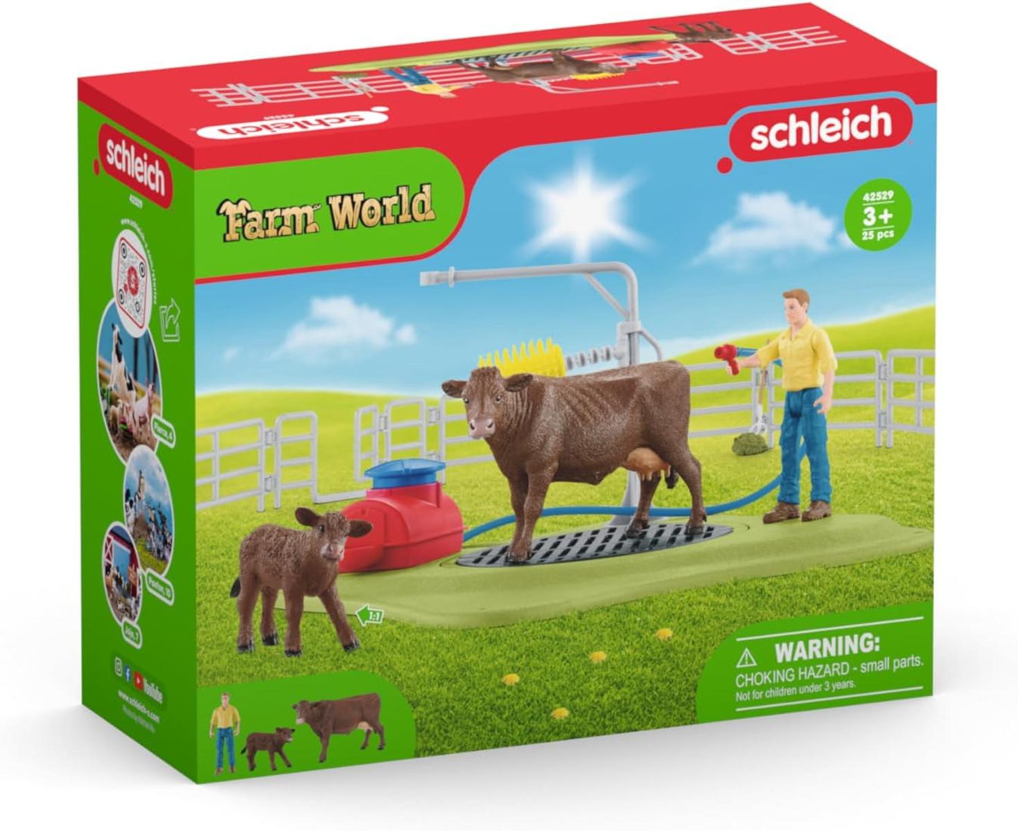 SCHLEICH 42529 Spielset Kuh Waschstation