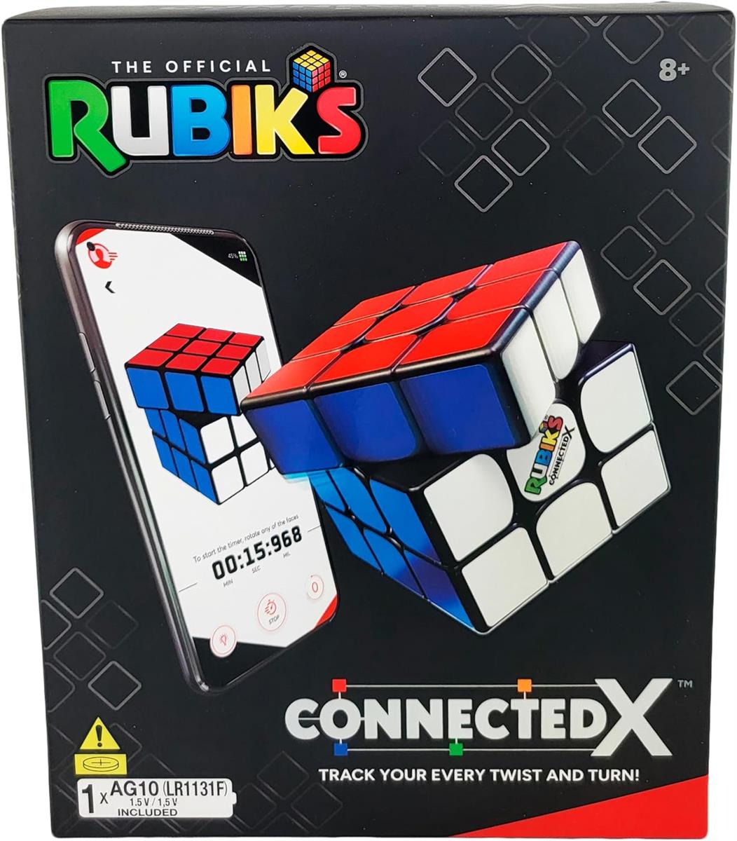 Rubik's ConnectedX - elektronischer 3x3 Cube für Einsteiger und Profis, Bluetooth-Verbinung zur App, die beim Lösen hilft, Spiele und Challenges enthält, ab 8 Jahren